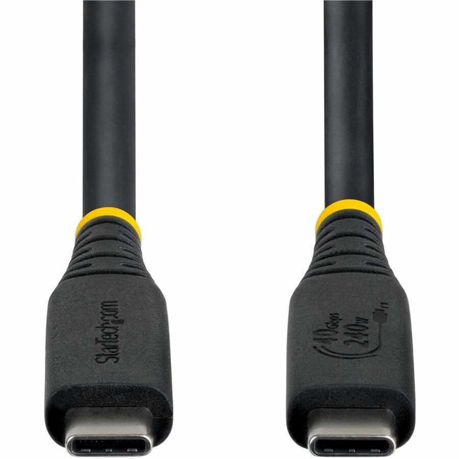 Alternate-Image3 Image for StarTech 3ft (91cm) USB4 Cable, 40Gbps, USB-IF Certified USB-C Cable, 240W, 8K 60Hz/4K 240Hz DP2.1, Thunderbolt 4 Compatible, Black