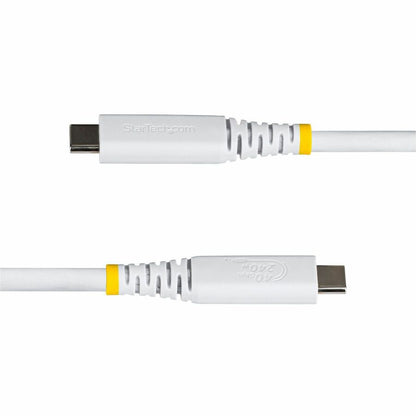 Alternate-Image2 Image for StarTech 3ft (91cm) USB4 Cable, 40Gbps, USB-IF Certified USB-C Cable, 240W, 8K 60Hz/4K 240Hz DP2.1, Thunderbolt 4 Compatible, White