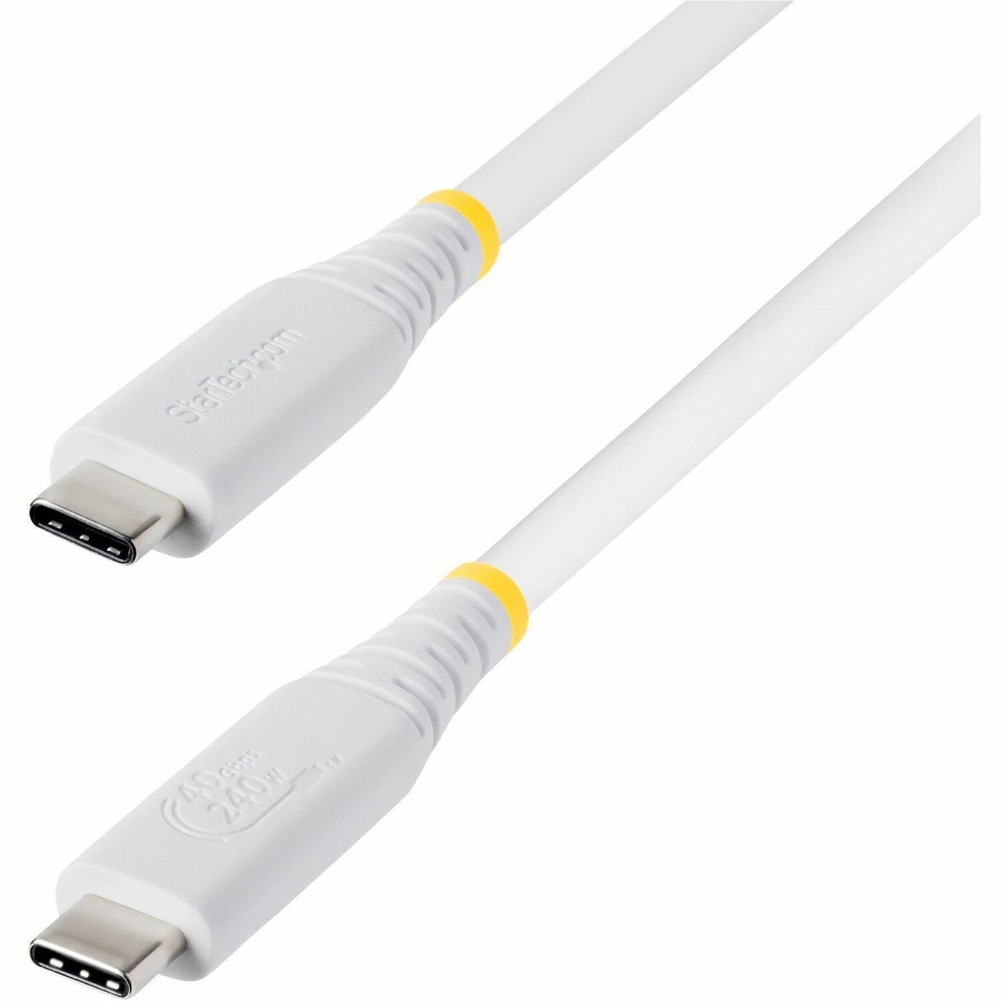 Main Image for StarTech 3ft (91cm) USB4 Cable, 40Gbps, USB-IF Certified USB-C Cable, 240W, 8K 60Hz/4K 240Hz DP2.1, Thunderbolt 4 Compatible, White