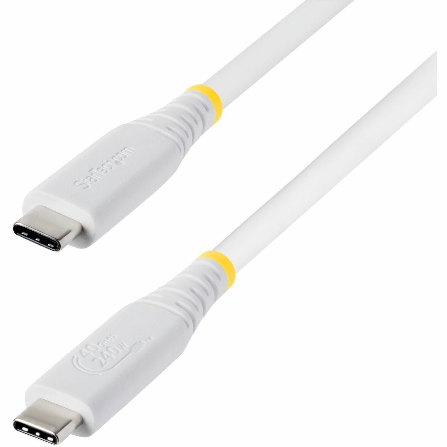 Main Image for StarTech 3ft (91cm) USB4 Cable, 40Gbps, USB-IF Certified USB-C Cable, 240W, 8K 60Hz/4K 240Hz DP2.1, Thunderbolt 4 Compatible, White