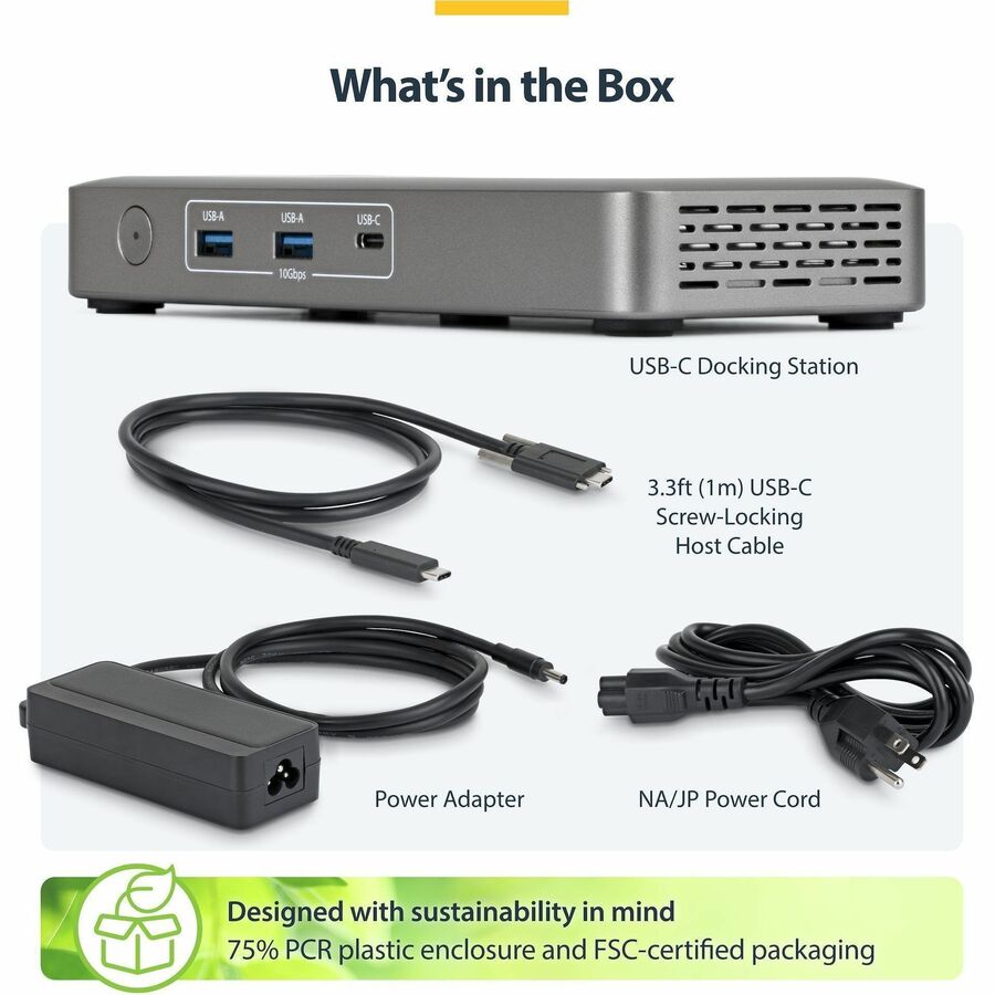 Alternate-Image5 Image for StarTech USB4 Docking Station, Driverless Dual 4K for macOS and Windows, Universal USB-C Dock with 100W Laptop Charging and 2.5GbE