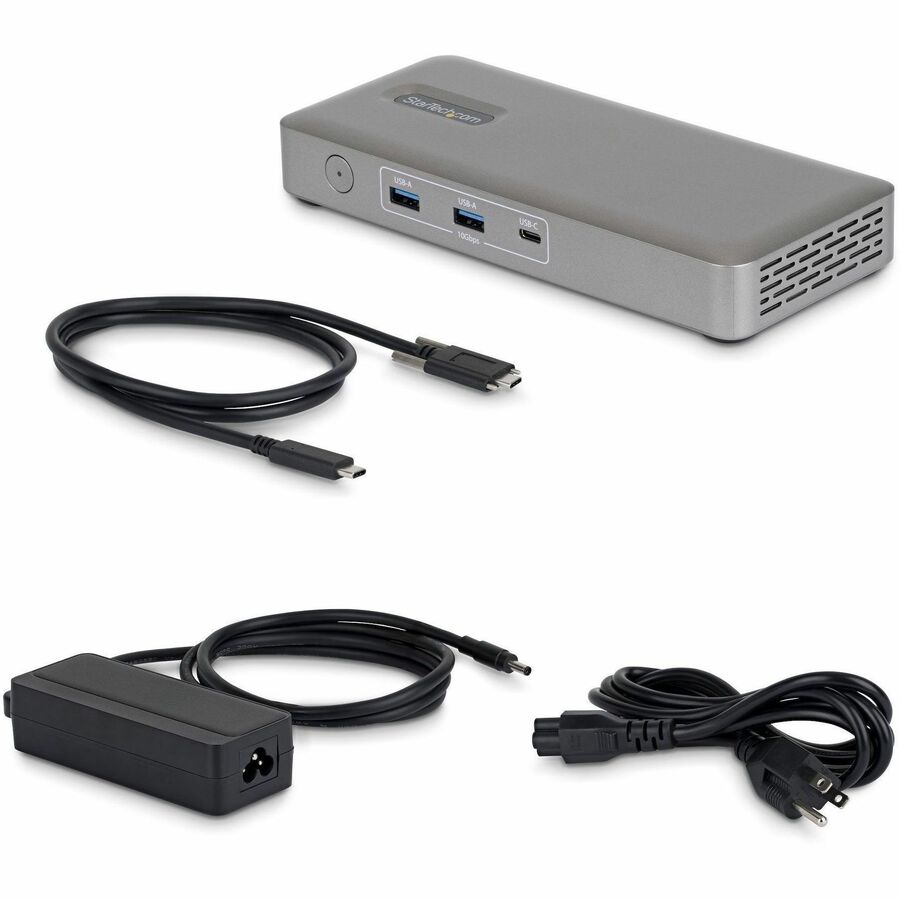 Alternate-Image3 Image for StarTech USB4 Docking Station, Driverless Dual 4K for macOS and Windows, Universal USB-C Dock with 100W Laptop Charging and 2.5GbE