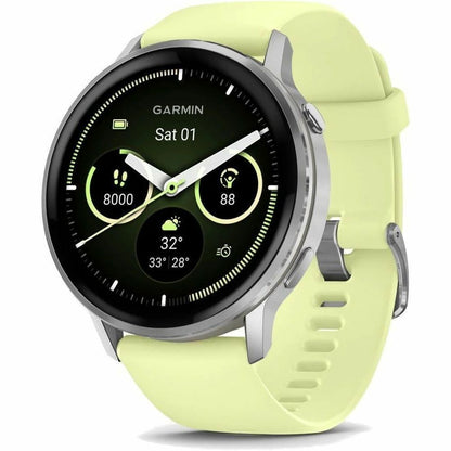 Main Image for Garmin Venu 4 - 45 mm Silver with Citron Silicone band