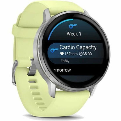 Alternate-Image7 Image for Garmin Venu 4 - 45 mm Silver with Citron Silicone band
