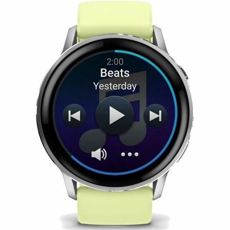 Alternate-Image8 Image for Garmin Venu 4 - 45 mm Silver with Citron Silicone band