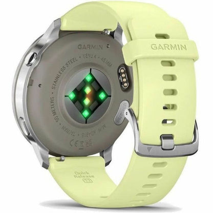 Rear Image for Garmin Venu 4 - 45 mm Silver with Citron Silicone band
