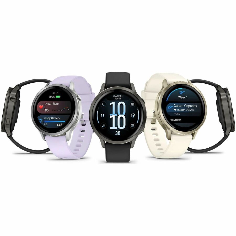 Alternate-Image6 Image for Garmin Venu 4 - 41 mm Lunar Gold with Bone Silicone Band