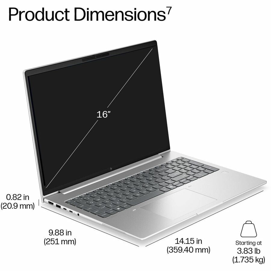 Alternate-Image8 Image for HP EliteBook 6 G2i 16" Copilot+ PC Notebook - WUXGA - Intel Core Ultra 5 Series 3 335 - 16 GB - 512 GB SSD - English Keyboard - Pike Silver Aluminum
