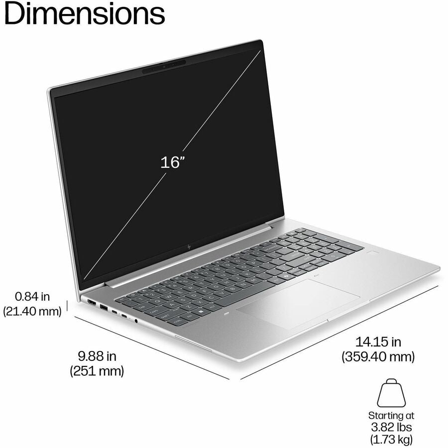 Alternate-Image6 Image for HP EliteBook 6 G2a 16" Touchscreen Copilot+ PC Notebook - WUXGA - AMD Ryzen AI 7 PRO Ryzen AI PRO 400 450 - 48 GB - 512 GB SSD - English Keyboard - Pike Silver Aluminum