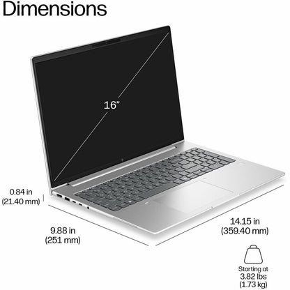 Alternate-Image6 Image for HP EliteBook 6 G2a 16" Touchscreen Copilot+ PC Notebook - WUXGA - AMD Ryzen AI 7 PRO Ryzen AI PRO 400 450 - 48 GB - 512 GB SSD - English Keyboard - Pike Silver Aluminum