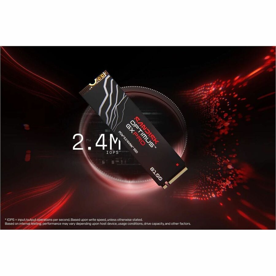Alternate-Image3 Image for SanDisk Optimus GX PRO 8100 SDSP82200TAN-000E0 2 TB Solid State Drive - M.2 2280 Internal - PCI Express NVMe (PCI Express NVMe 5.0 x4) - Write Intensive