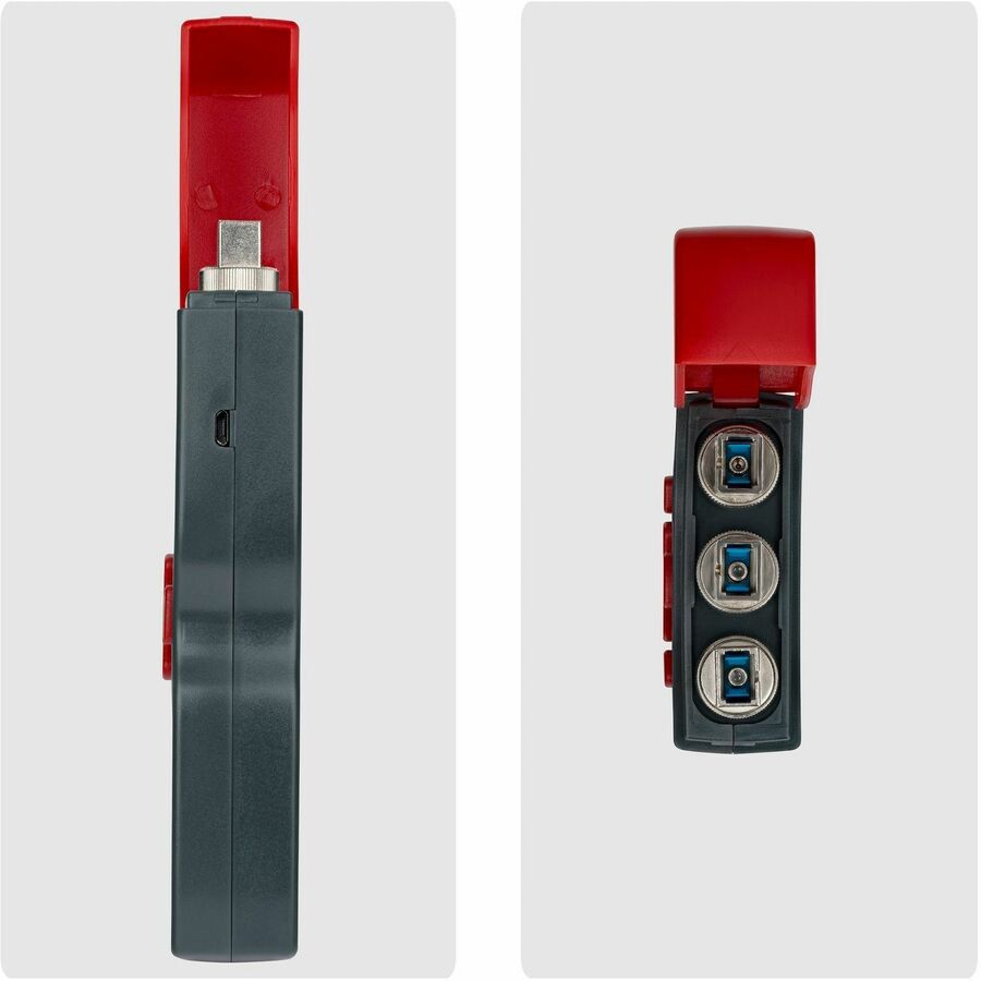 Alternate-Image1 Image for StarTech Fiber Optic Cable Tester, Multi-function Optical Fiber Tester, Light Power Meter, Visual Fault Locator for FC/SC/ST Fiber