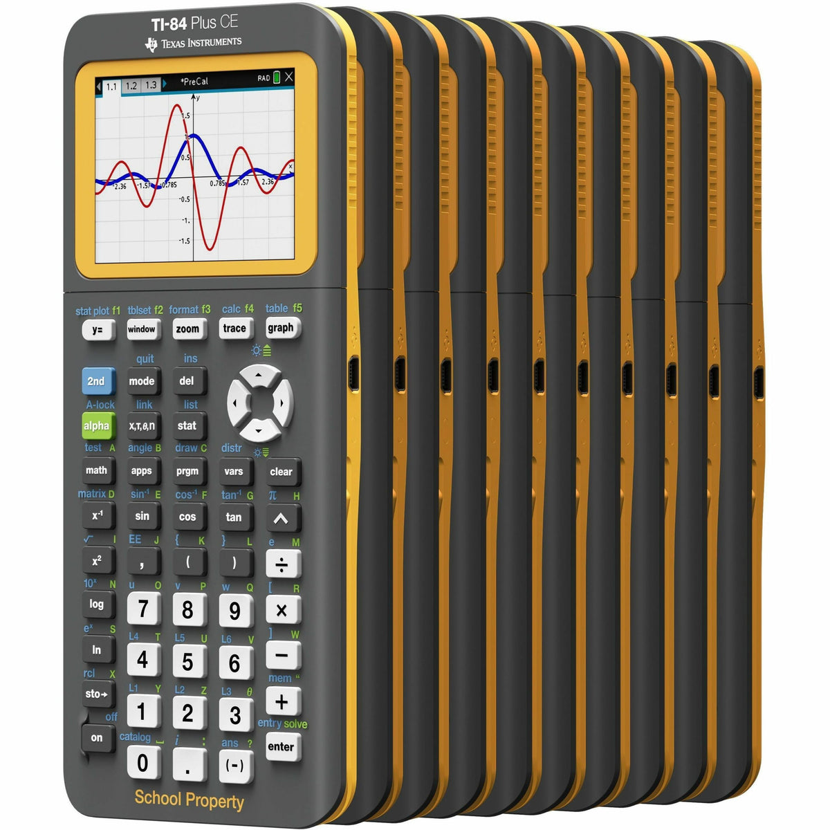Main Image for TI84PLUSCE 10 pack: Includes 10 EZ Spot Calculators with rechargeable batteries
