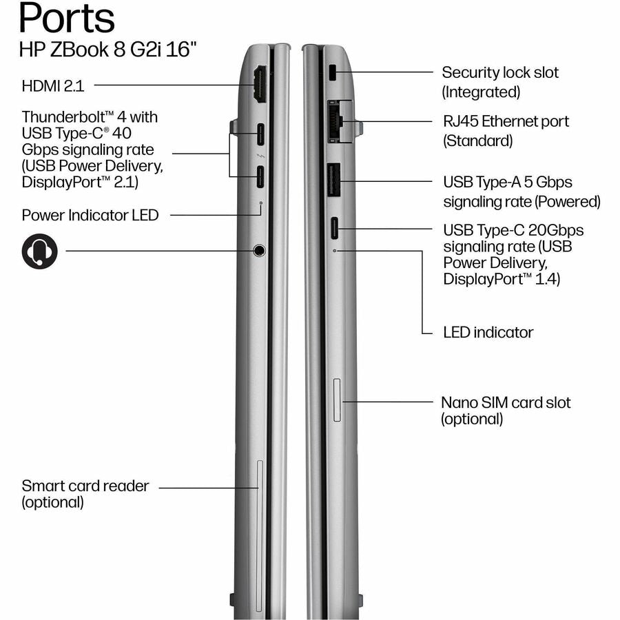 Alternate-Image3 Image for HP ZBook 8 G2i 14" Copilot+ PC Mobile Workstation - 2.5K - 120 Hz - Intel Core Ultra 7 Series 3 366H - 64 GB - 2 TB SSD - English Keyboard - Meteor Silver Aluminum