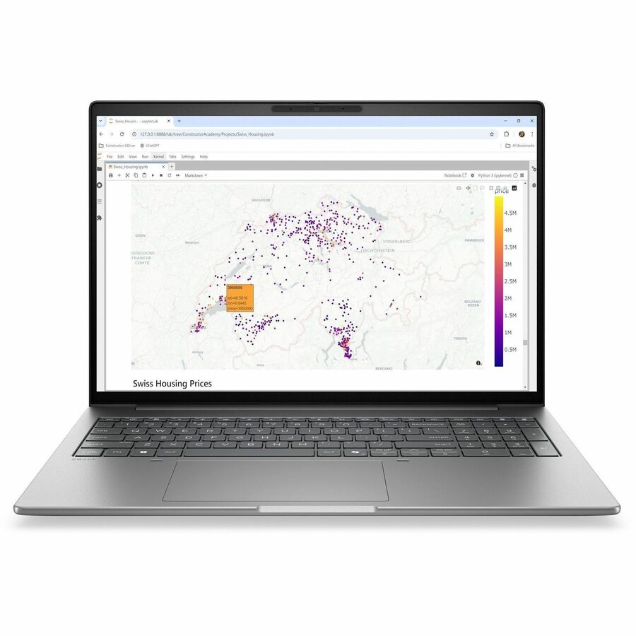 Front Image for HP ZBook 8 G2i 14" Copilot+ PC Mobile Workstation - 2.5K - 120 Hz - Intel Core Ultra 7 Series 3 366H - 64 GB - 2 TB SSD - English Keyboard - Meteor Silver Aluminum