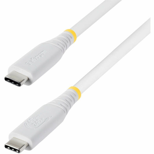 Main Image for StarTech 1.5ft (45cm) USB4 Cable, 40Gbps, USB-IF Certified USB-C Cable, 240W, 8K 60Hz/4K 240Hz DP2.1, Thunderbolt 4 Compatible, White