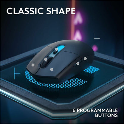 Alternate-Image6 Image for Logitech G305 X SUPERLIGHT Wireless Gaming Mouse, Lightweight 59 g Rechargeable PC Gaming Mouse, HERO 44K Sensor, Bluetooth, Black