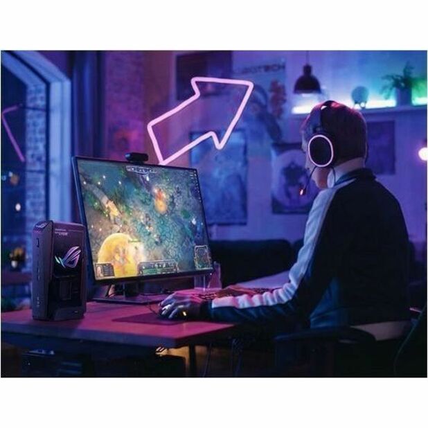 Life-Style Image for Asus ROG NUC 16 RNUC16JNK9X289AU Gaming Desktop Computer - Intel Core Ultra 9 Series 2 290HX Plus - 32 GB - 1 TB PCI Express NVMe 4.0 SSD - Mini PC - Black