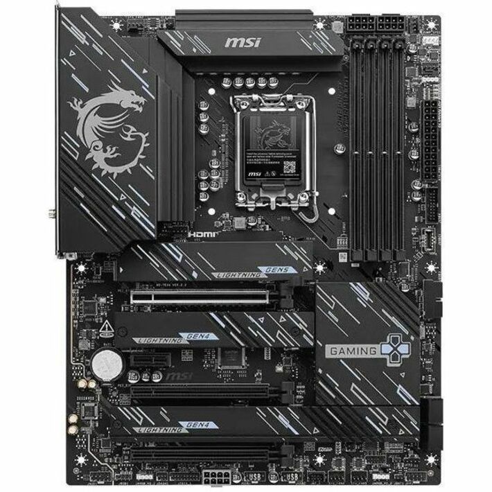 Alternate-Image1 Image for MSI Z890 GAMING PLUS WIFI6E Gaming Desktop Motherboard - Intel Z890 Chipset - Socket LGA-1851 - ATX
