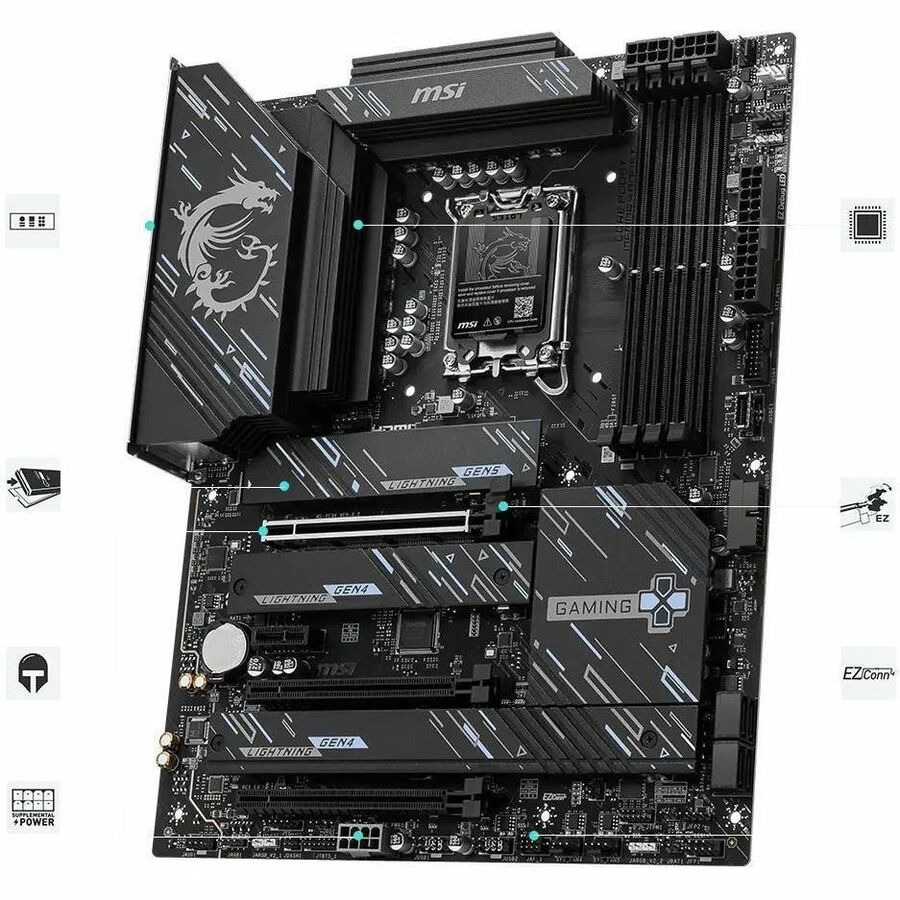 Alternate-Image9 Image for MSI Z890 GAMING PLUS WIFI6E Gaming Desktop Motherboard - Intel Z890 Chipset - Socket LGA-1851 - ATX