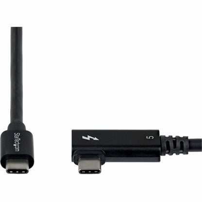 Alternate-Image4 Image for StarTech 2.6ft (80cm) Right Angle Thunderbolt 5 Cable, 80Gbps/120Gbps, 240W PD, 8K 60Hz, Certified Thunderbolt Cable