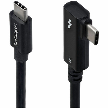 Main Image for StarTech 2.6ft (80cm) Right Angle Thunderbolt 5 Cable, 80Gbps/120Gbps, 240W PD, 8K 60Hz, Certified Thunderbolt Cable