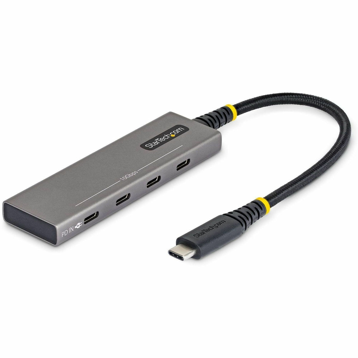 Main Image for StarTech 4-Port USB-C Hub, 10Gbps, 100W PD Charging, 4x USB-C Ports, Overcurrent Protection, PCR Aluminum, For Laptop/Tablet