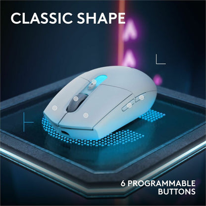 Alternate-Image6 Image for Logitech G305 X SUPERLIGHT Wireless Gaming Mouse, Lightweight 59 g Rechargeable PC Gaming Mouse, HERO 44K Sensor, Bluetooth, White