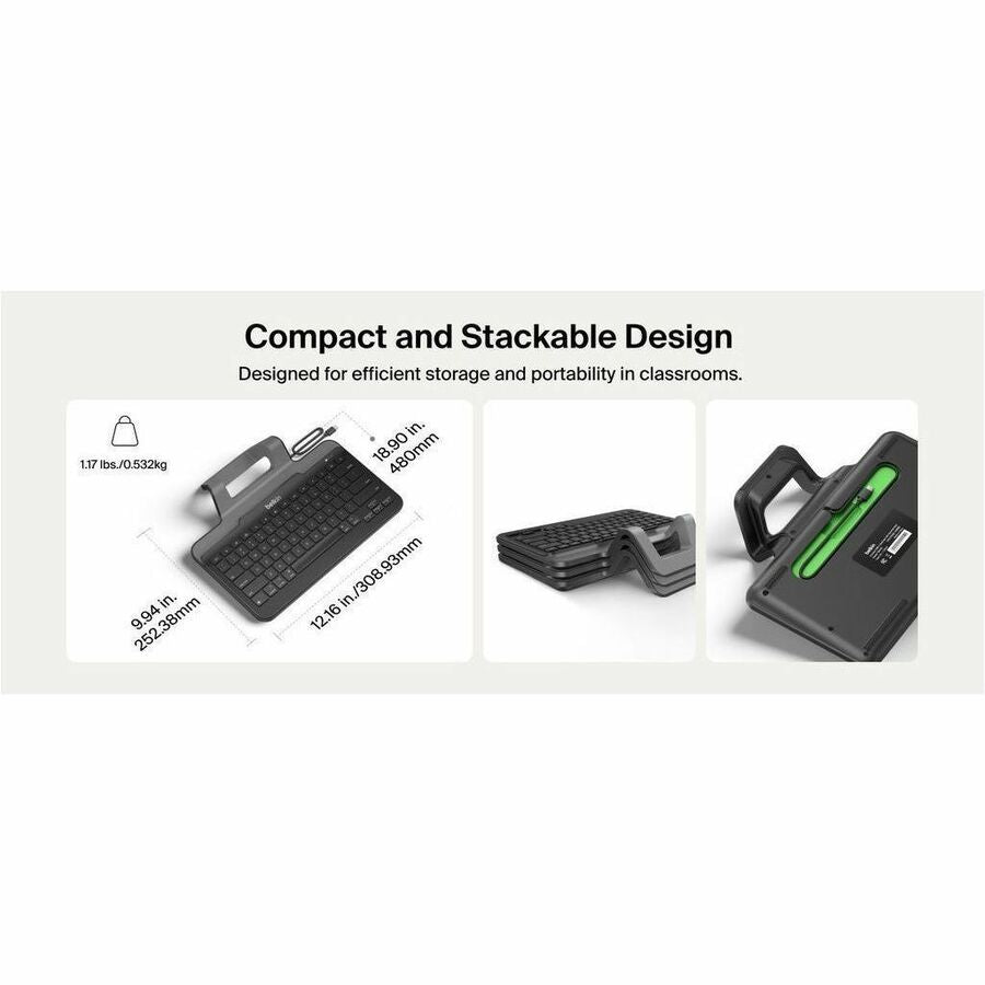 Alternate-Image1 Image for Belkin Connect USB-C Keyboard with Stand for iPad