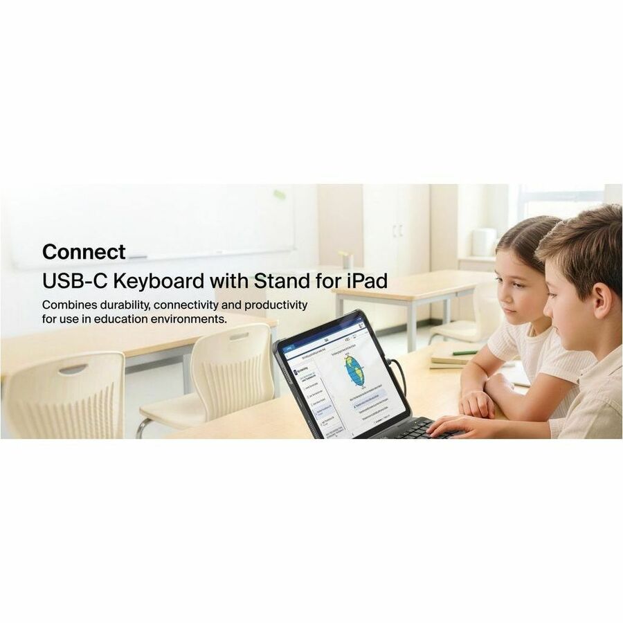 Alternate-Image7 Image for Belkin Connect USB-C Keyboard with Stand for iPad