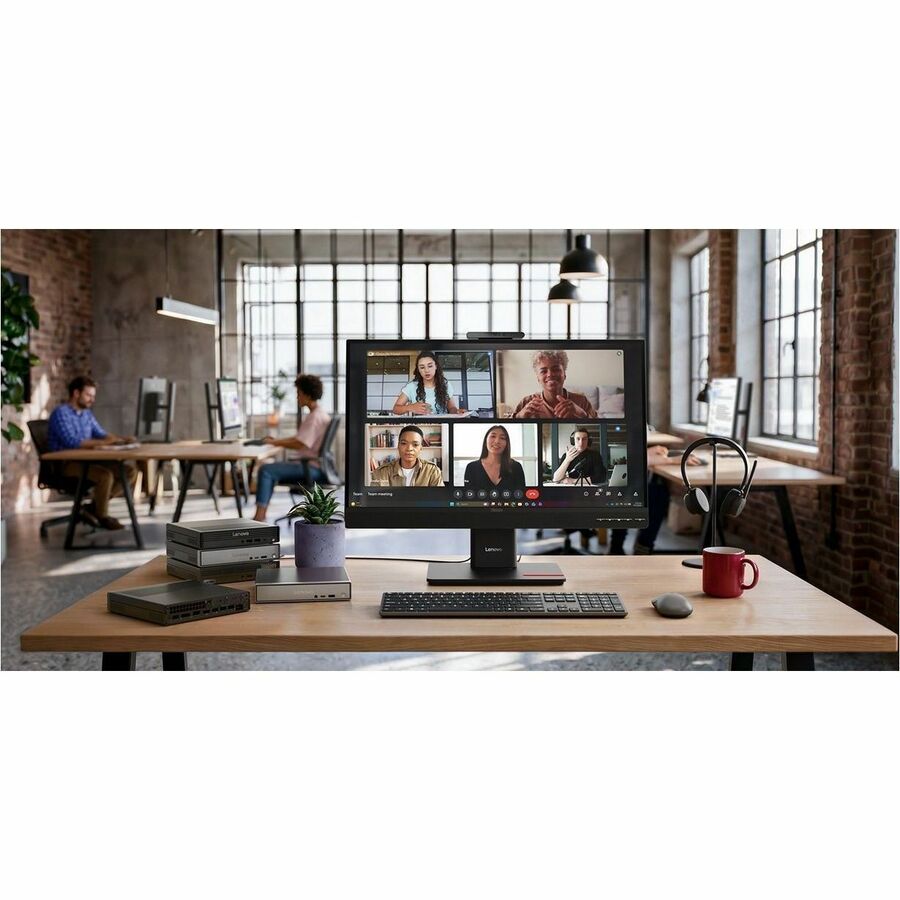 Life-Style Image for Lenovo ThinkCentre TIO24 GEN6 24" Class Webcam LED Touchscreen Monitor - 16:9 - 4 ms