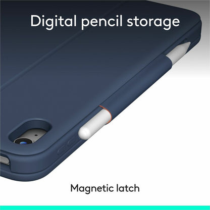 Alternate-Image6 Image for Logitech Rugged Combo 4c iPad Keyboard Case: iPad (10th Gen, A16) Case with Military-Grade Drop Protection, USB-C Charging Port, Smart Connector, Pencil Holder