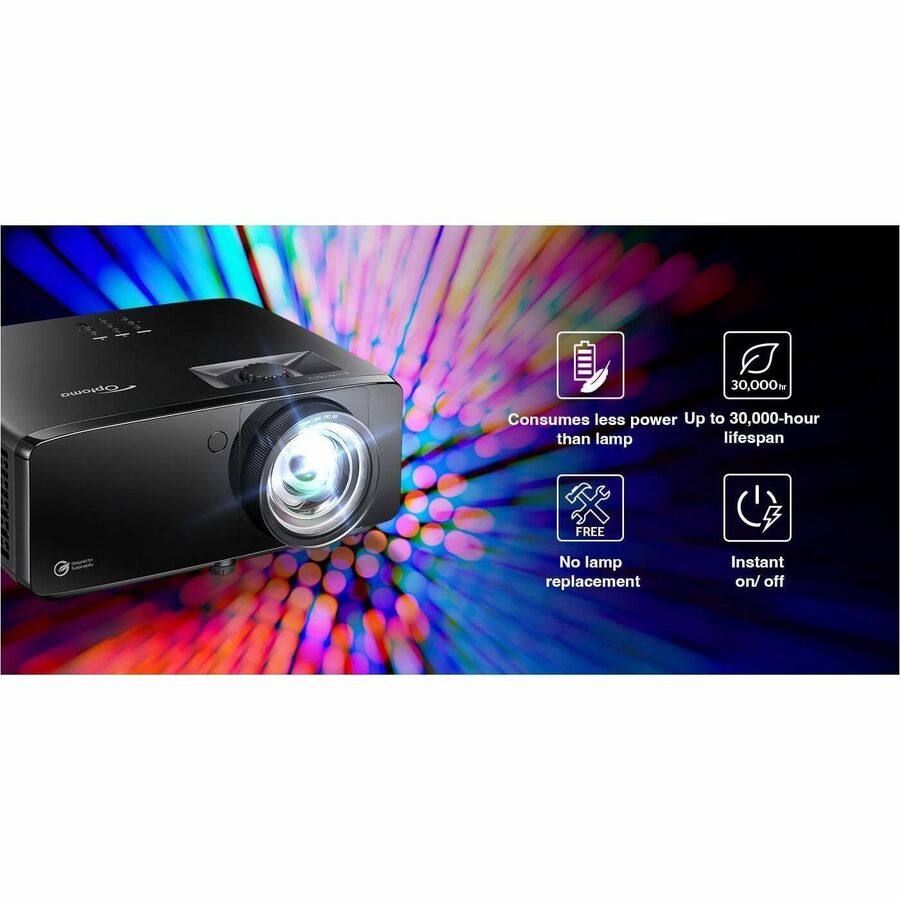 Alternate-Image1 Image for Optoma ZK521ST-B 3D Short Throw DLP Projector - 16:9 - Wall Mountable - Black