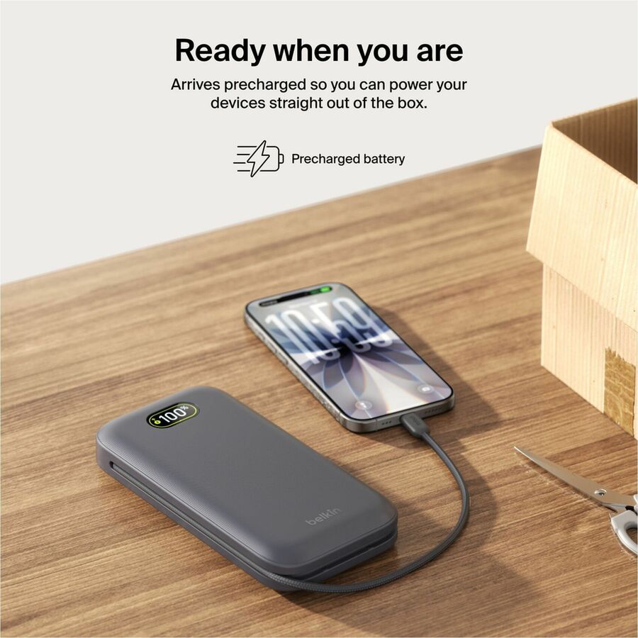 Alternate-Image6 Image for Belkin UltraCharge Pro Laptop Power Bank 27K, Charcoal