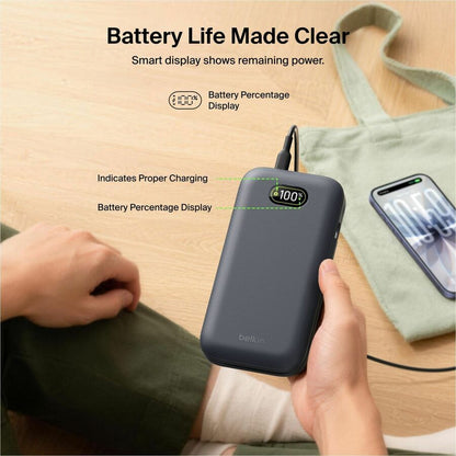 Alternate-Image7 Image for Belkin UltraCharge Pro Laptop Power Bank 27K, Charcoal