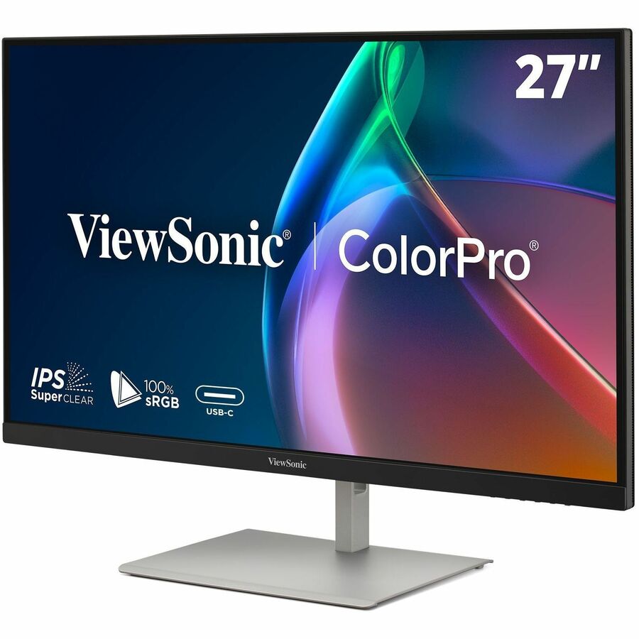 Left Image for ViewSonic VP2766-2K 27 Inch 1440P ColorPro Monitor, IPS Display with 90W USB-C, 100% sRGB Pantone Validated, and 120Hz for Creative Work, Graphic Design, and Video Editing
