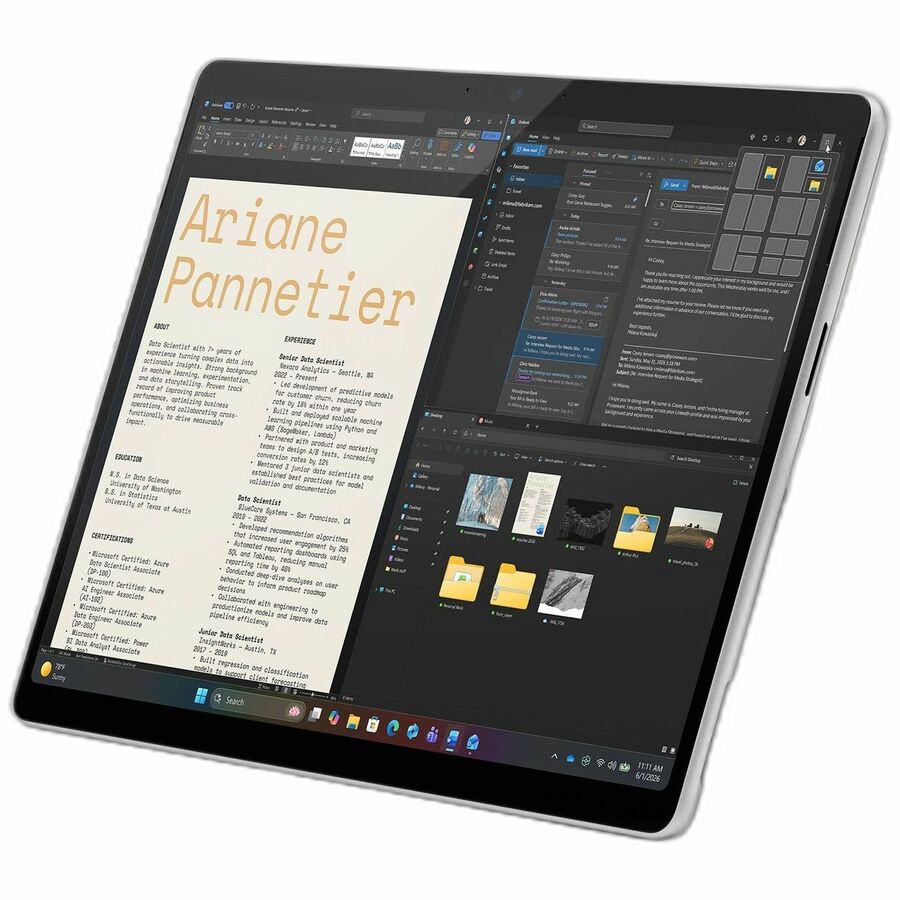Alternate-Image9 Image for Microsoft Surface Pro (12th Edition) Copilot+ PC Tablet - 13" - Qualcomm Snapdragon - 32 GB - 1 TB SSD - Platinum