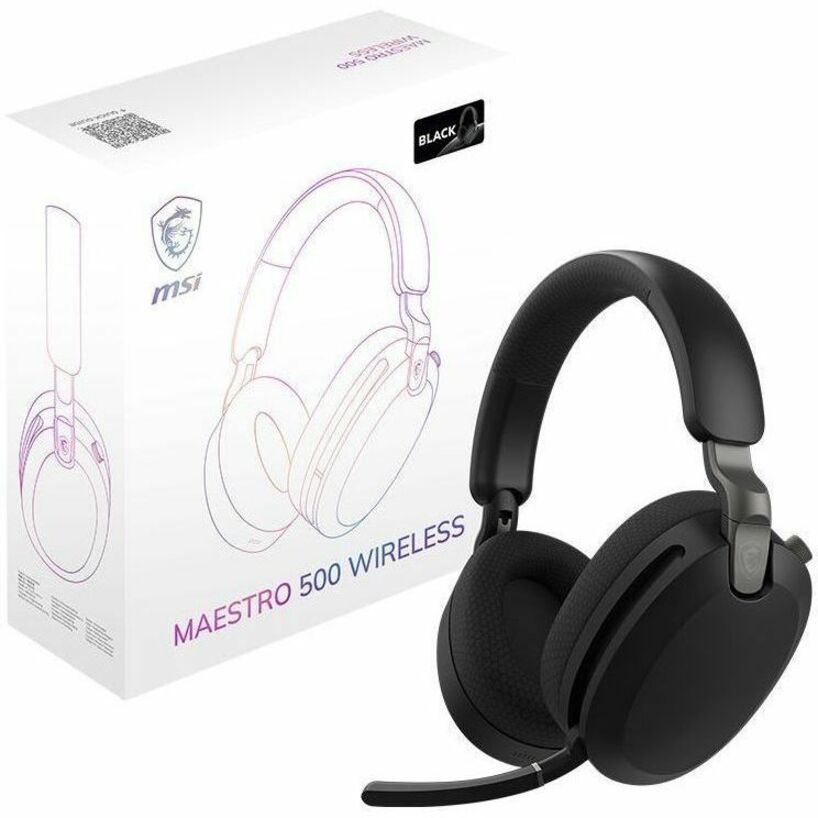 Alternate-Image1 Image for MSI MAESTRO 500 Wireless Black Gaming Headset