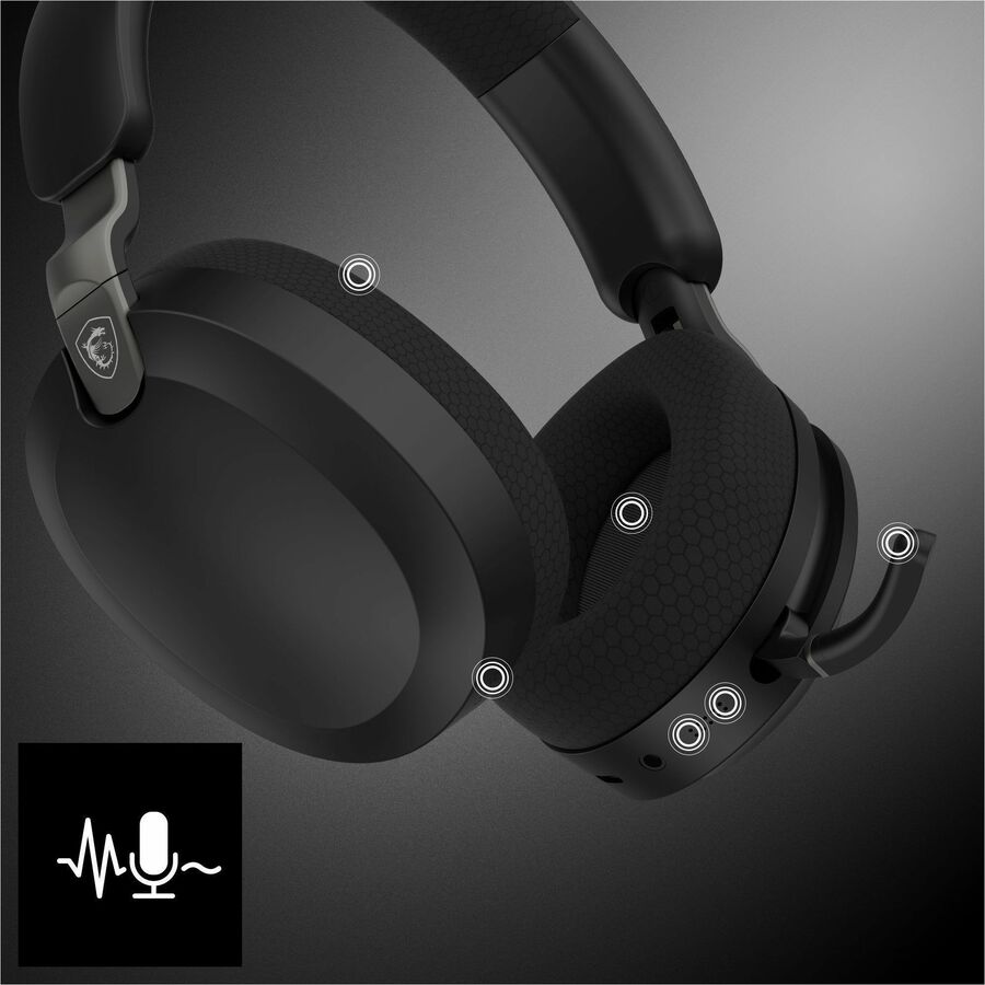 Alternate-Image4 Image for MSI MAESTRO 500 Wireless Black Gaming Headset