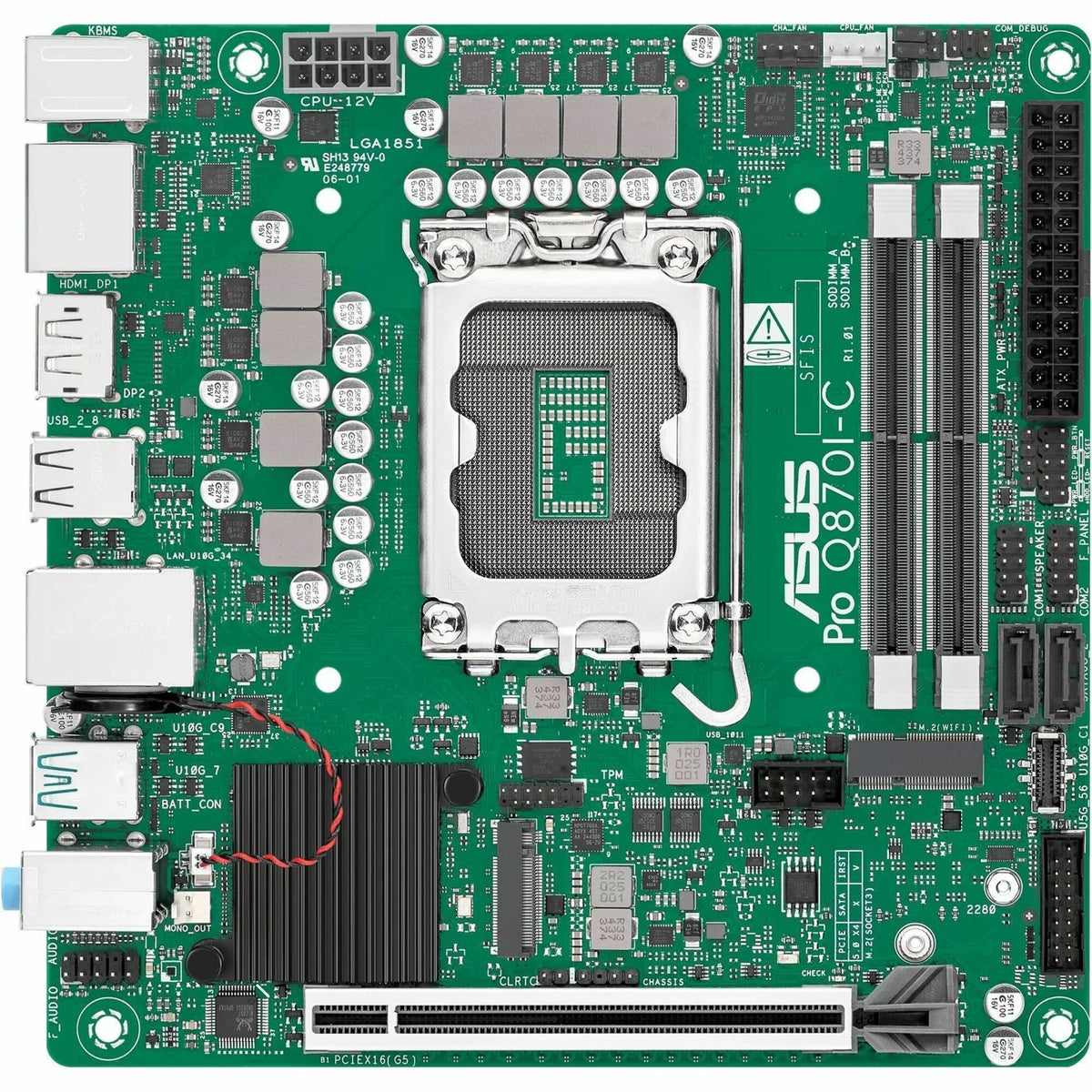 Main Image for Asus Pro Q870I-C-CSM Desktop Motherboard - Intel Q870 Chipset - Socket LGA-1851 - Mini ITX