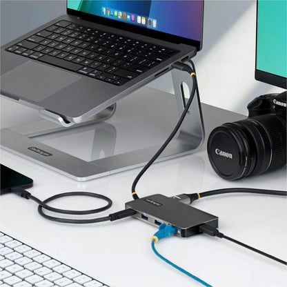 Alternate-Image4 Image for StarTech USB-C Multiport Adapter with 4K 60Hz HDMI, 140W Power Delivery, USB 10Gbps, GbE, SD / MicroSD Slots, Plug-and-Play