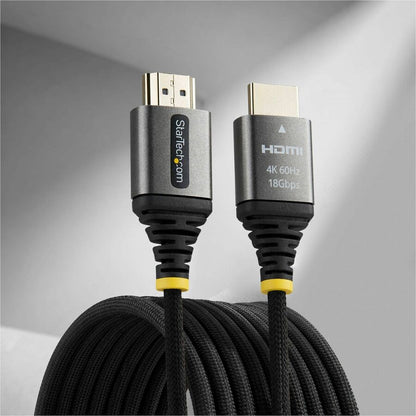 Alternate-Image3 Image for StarTech 10ft (3m) Premium Certified High Speed HDMI Cable, Ultra Flexible HDMI Cable, 4K60Hz/1440p144Hz, Braided HDMI 2.0 Cord