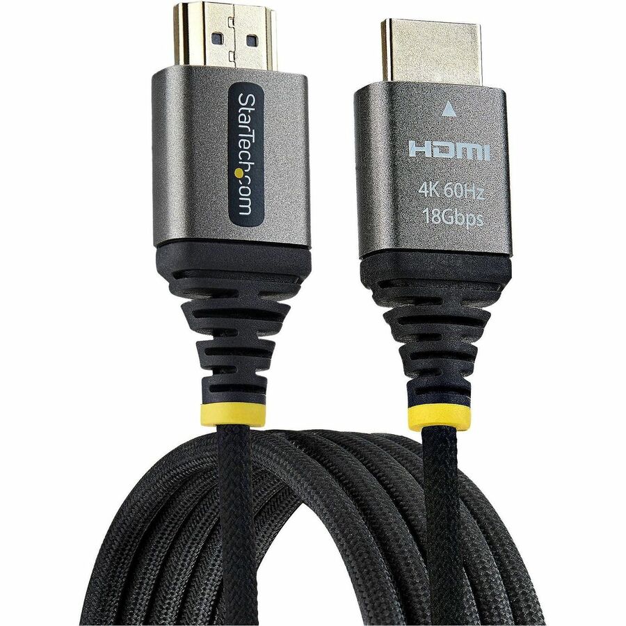 Alternate-Image3 Image for StarTech 3ft (91cm) Premium Certified High Speed HDMI Cable, Ultra Flexible HDMI Cable, 4K60Hz/1440p144Hz, Braided HDMI 2.0 Cord