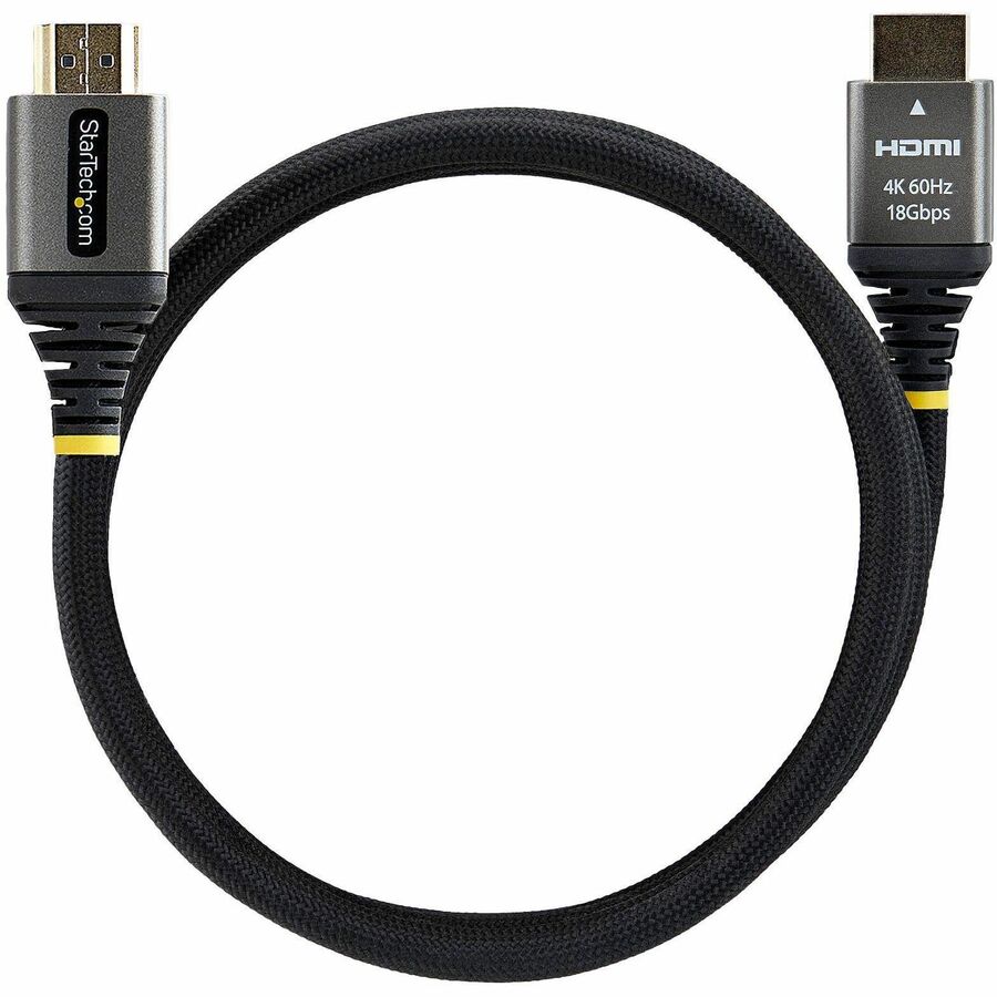 Alternate-Image4 Image for StarTech 3ft (91cm) Premium Certified High Speed HDMI Cable, Ultra Flexible HDMI Cable, 4K60Hz/1440p144Hz, Braided HDMI 2.0 Cord