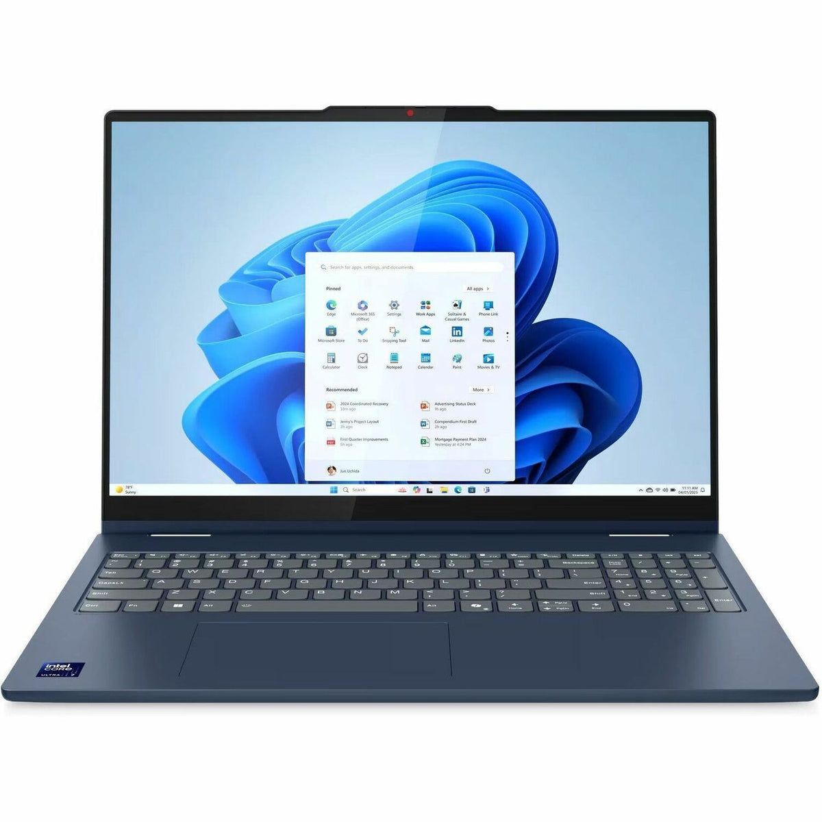 Main Image for Lenovo IdeaPad 5 16IAL10 83KS001BUS 16" Touchscreen Convertible 2 in 1 Notebook - WUXGA - 60 Hz - Intel Core Ultra 7 Series 2 255U - 32 GB - 1 TB SSD - English Keyboard - Cosmic Blue