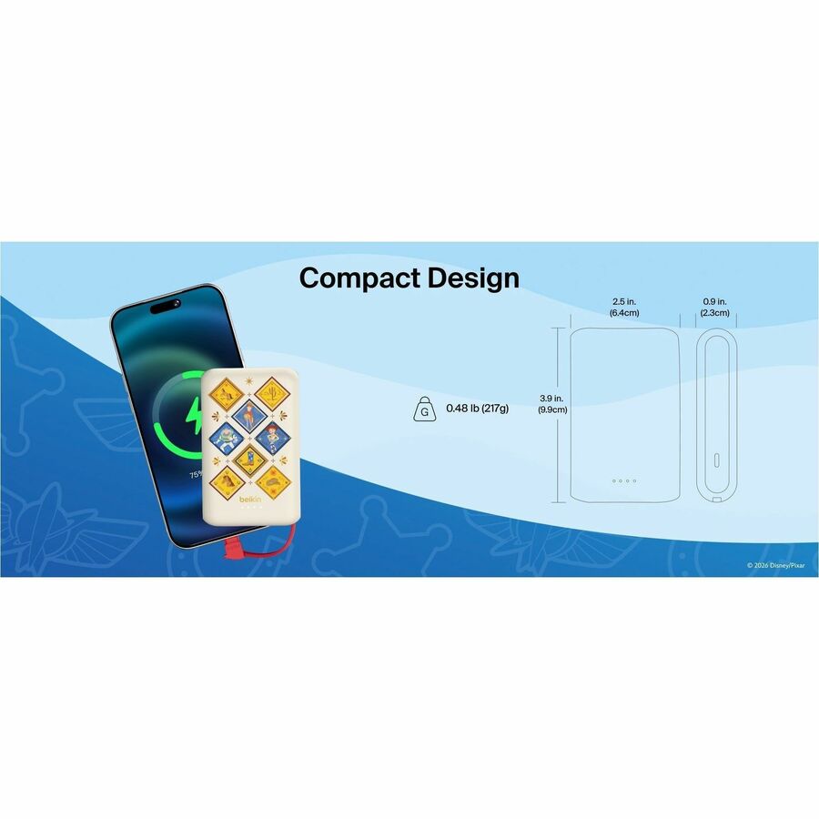 Alternate-Image6 Image for Belkin BoostCharge Power Bank 10K with Integrated Cable, Toy Story 5