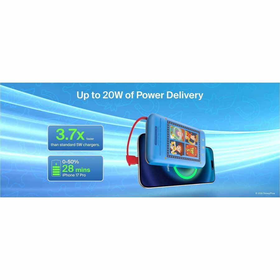 Alternate-Image1 Image for Belkin BoostCharge Power Bank 10K with Integrated Cable, Toy Story 5