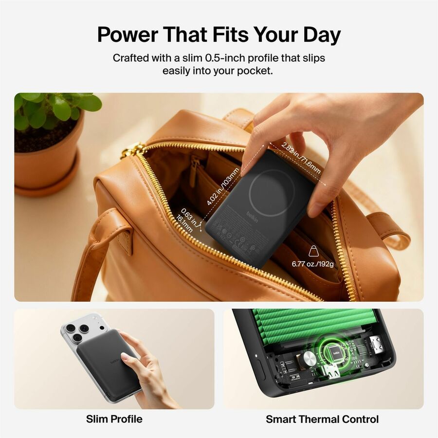 Alternate-Image7 Image for Belkin BoostCharge Slim Magnetic Power Bank 10K
