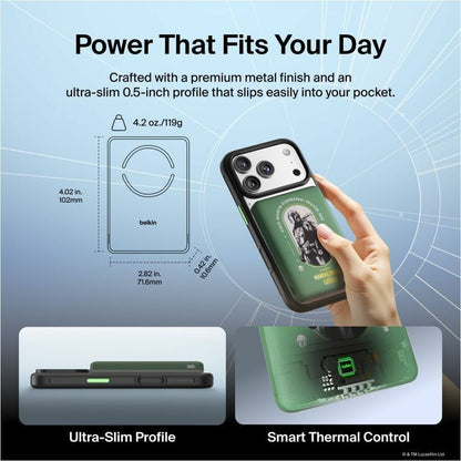 Alternate-Image3 Image for Belkin BoostCharge Slim Magnetic Power Bank 5K, The Mandalorian & Grogu