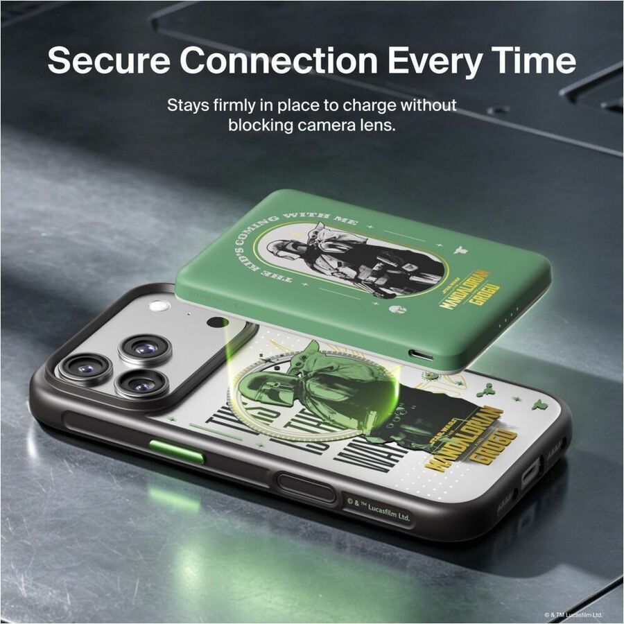 Alternate-Image2 Image for Belkin BoostCharge Slim Magnetic Power Bank 5K, The Mandalorian & Grogu